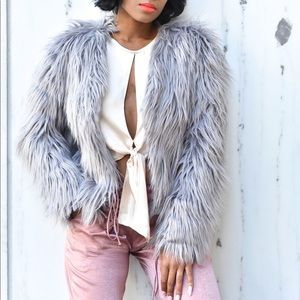 Faux fur jacket